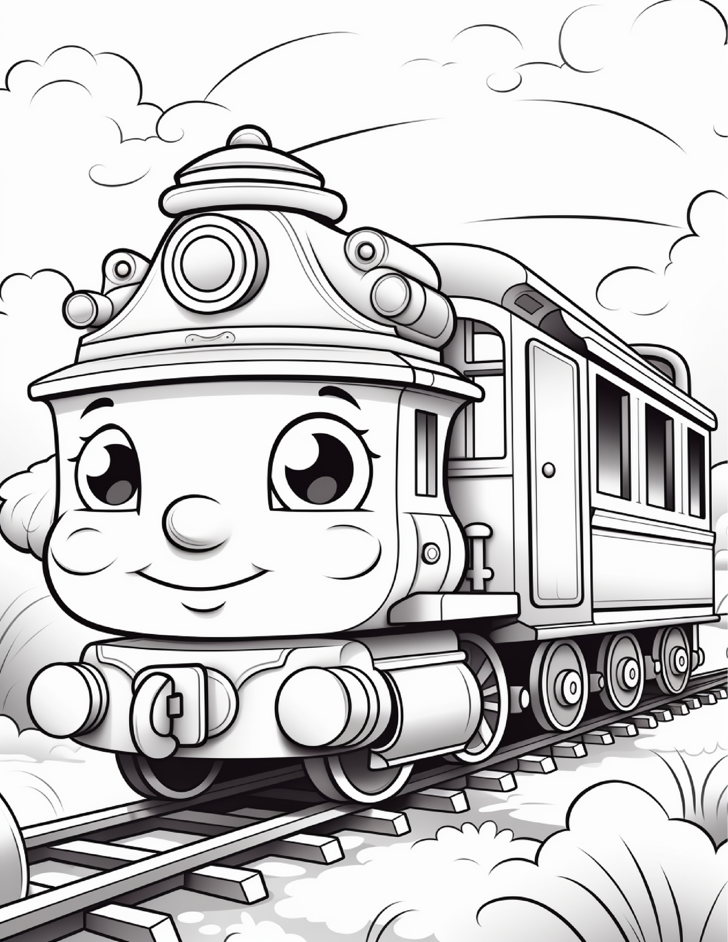 360 Cute Train Coloring Pages – All Aboard for a Creative Journey!