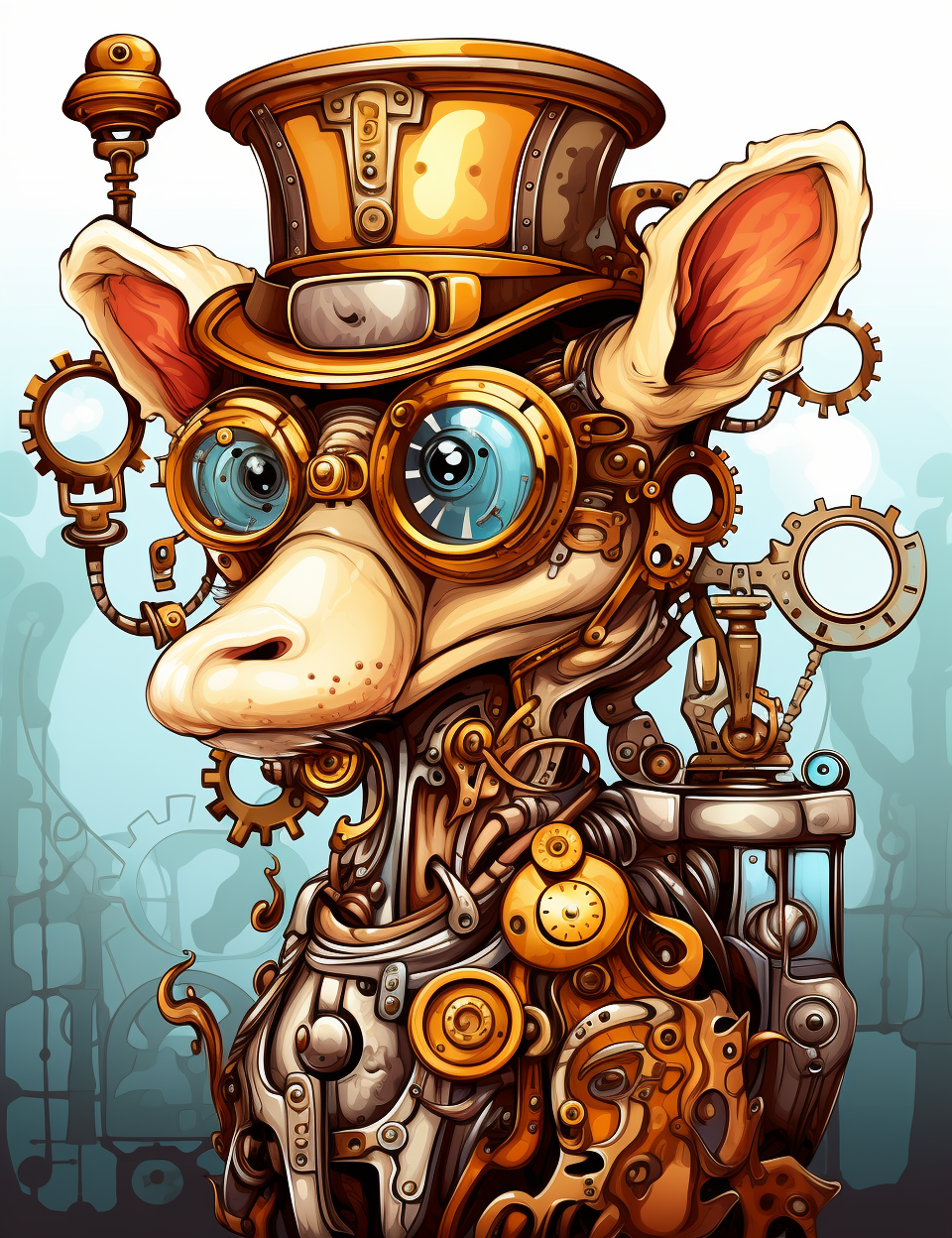 200 Steampunk Animals Coloring Pages – A Mechanical Wonderland of Creativity!