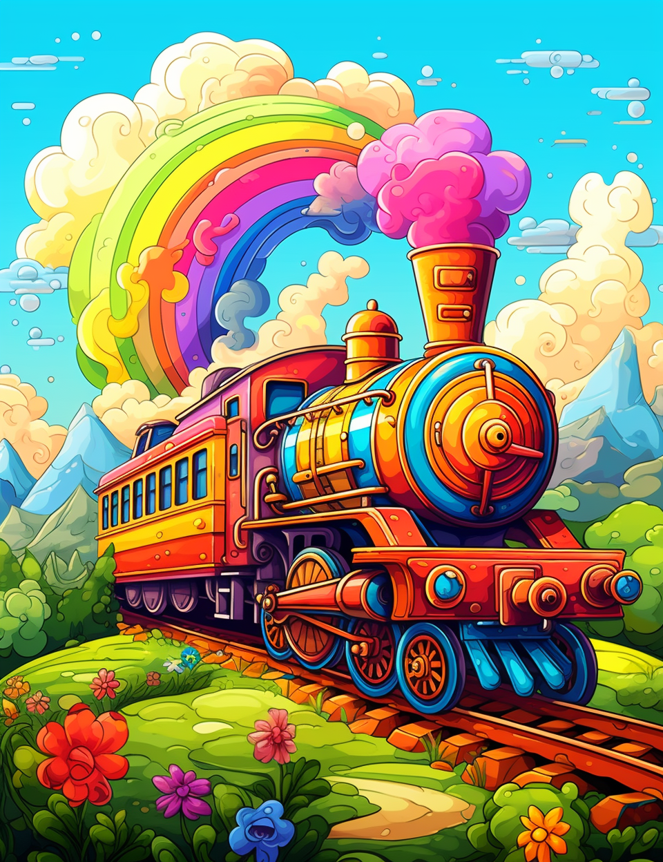 360 Cute Train Coloring Pages – All Aboard for a Creative Journey!