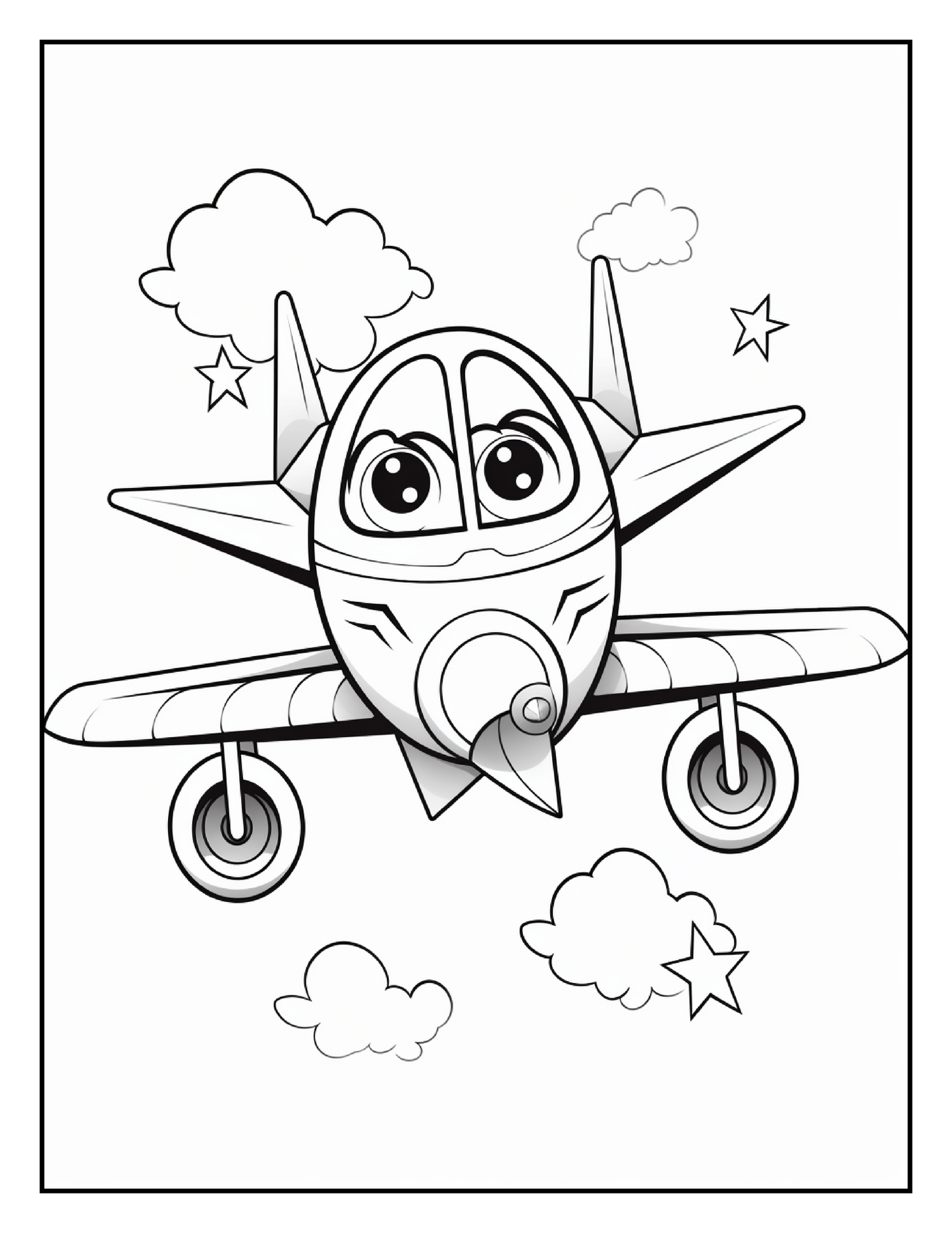 200 Cute Airplane Coloring Pages – A High-Flying Adventure in Creativity!