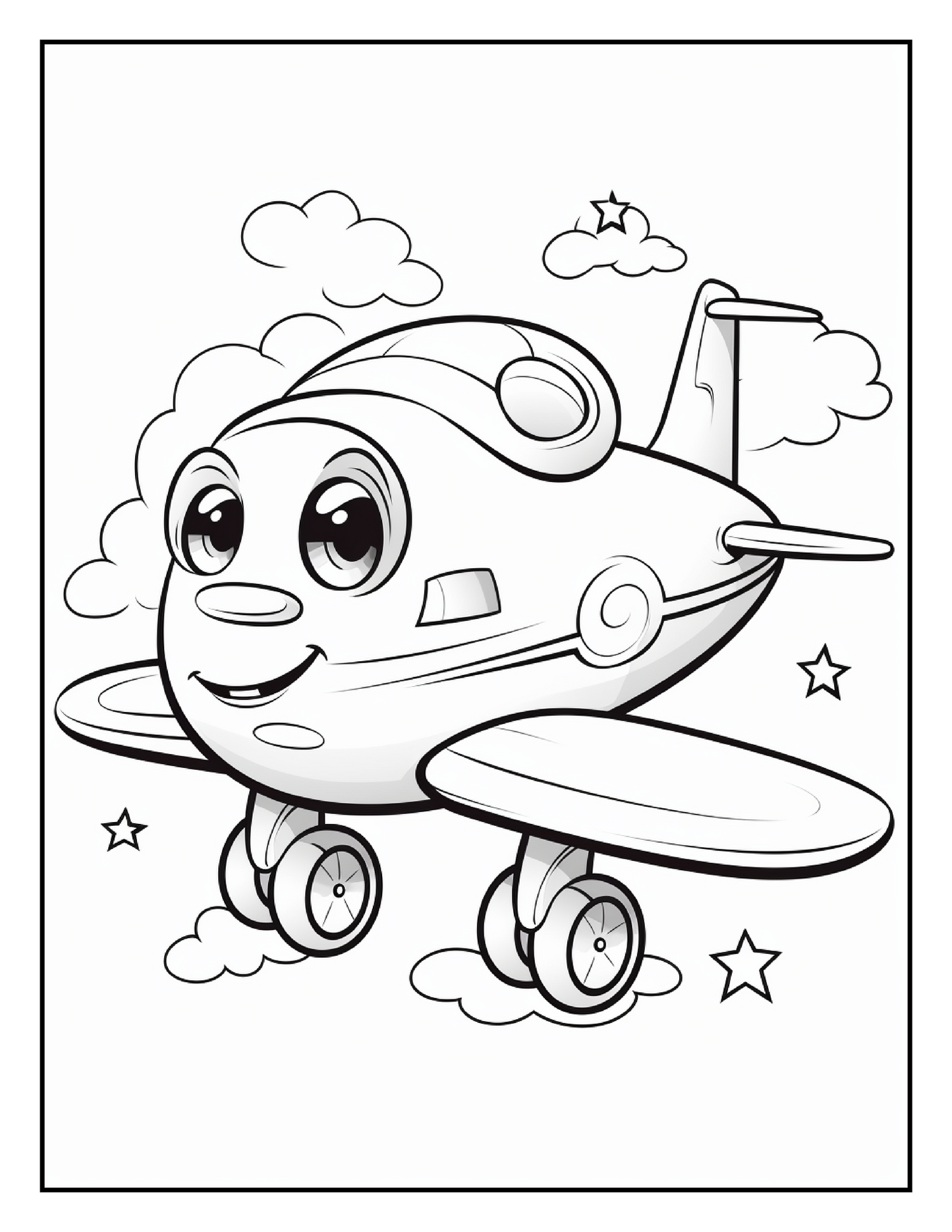 200 Cute Airplane Coloring Pages – A High-Flying Adventure in Creativity!