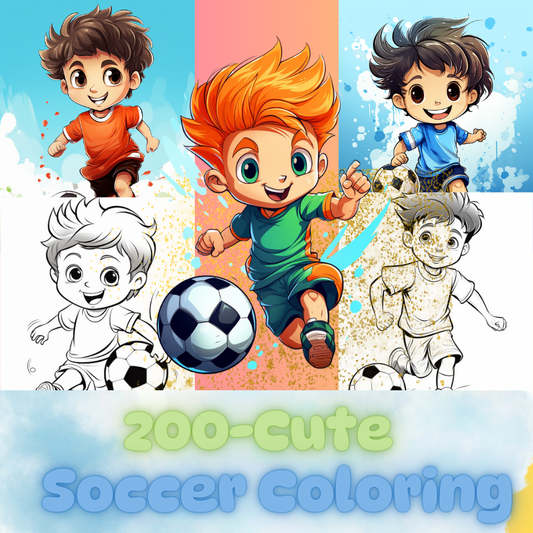 200 Cute Soccer Coloring Pages – The Ultimate Fun for Young Soccer Fans!