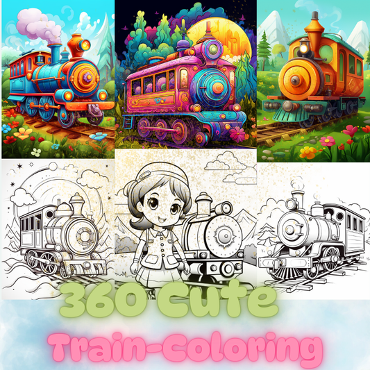 360 Cute Train Coloring Pages – All Aboard for a Creative Journey!