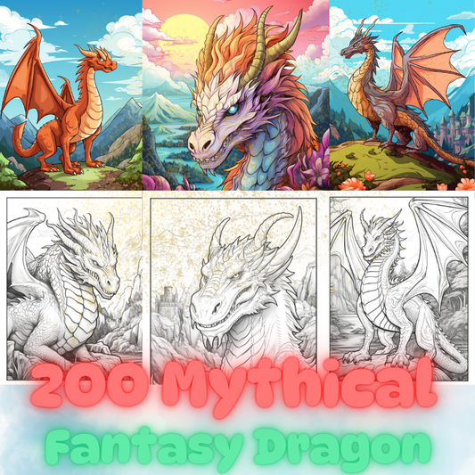 Mythical Fantasy Dragon Coloring Pages – Unleash Your Creativity with Legendary Beasts!