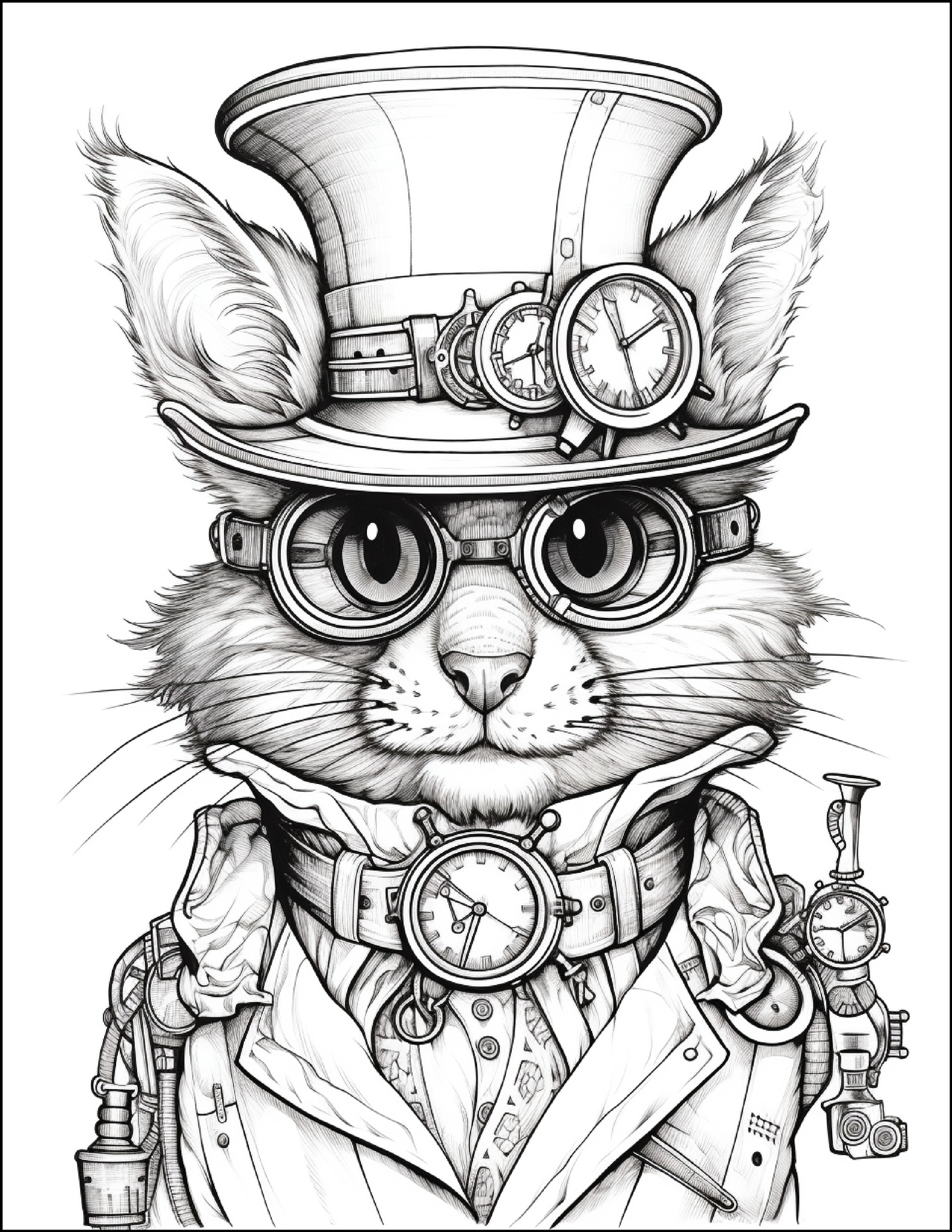 200 Steampunk Animals Coloring Pages – A Mechanical Wonderland of Creativity!