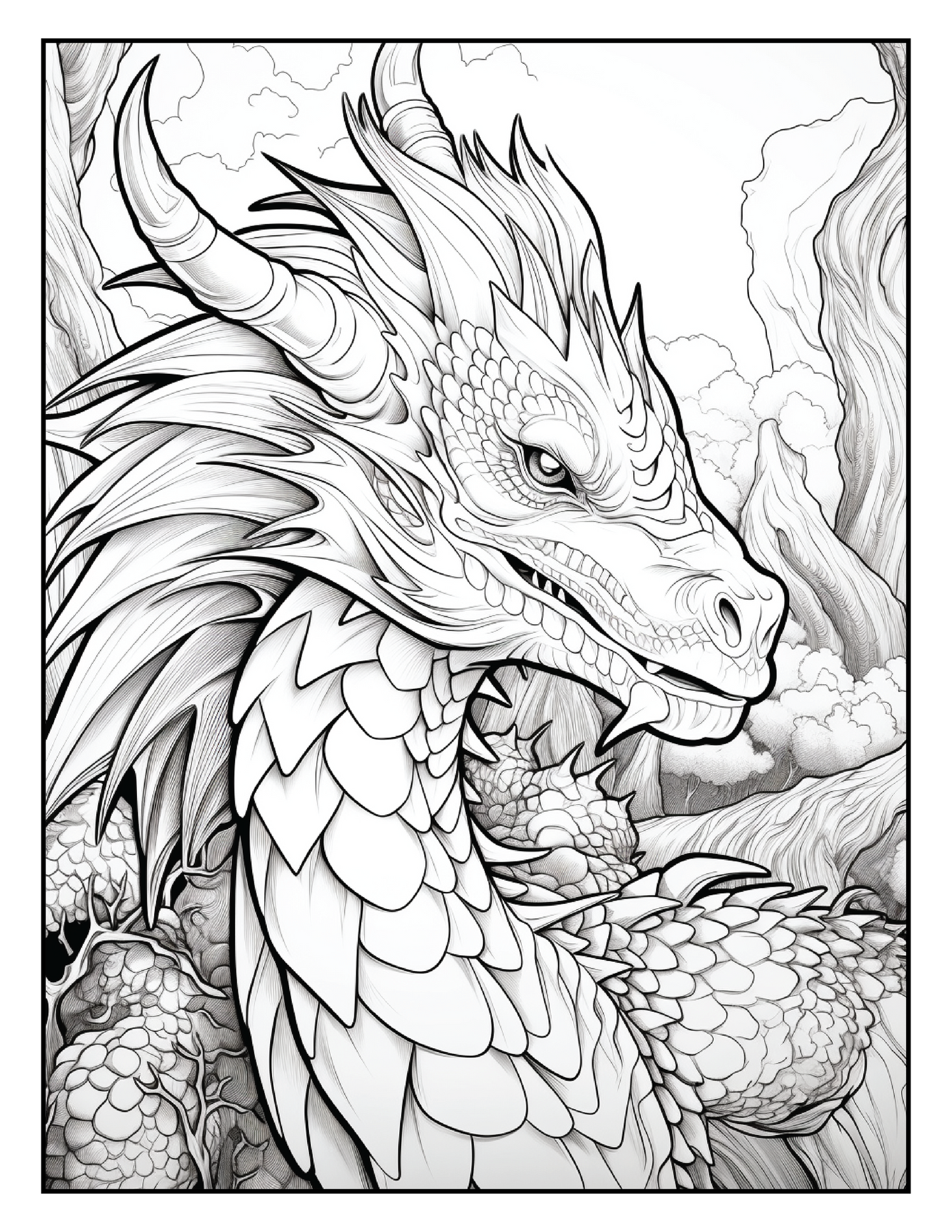 Mythical Fantasy Dragon Coloring Pages – Unleash Your Creativity with Legendary Beasts!