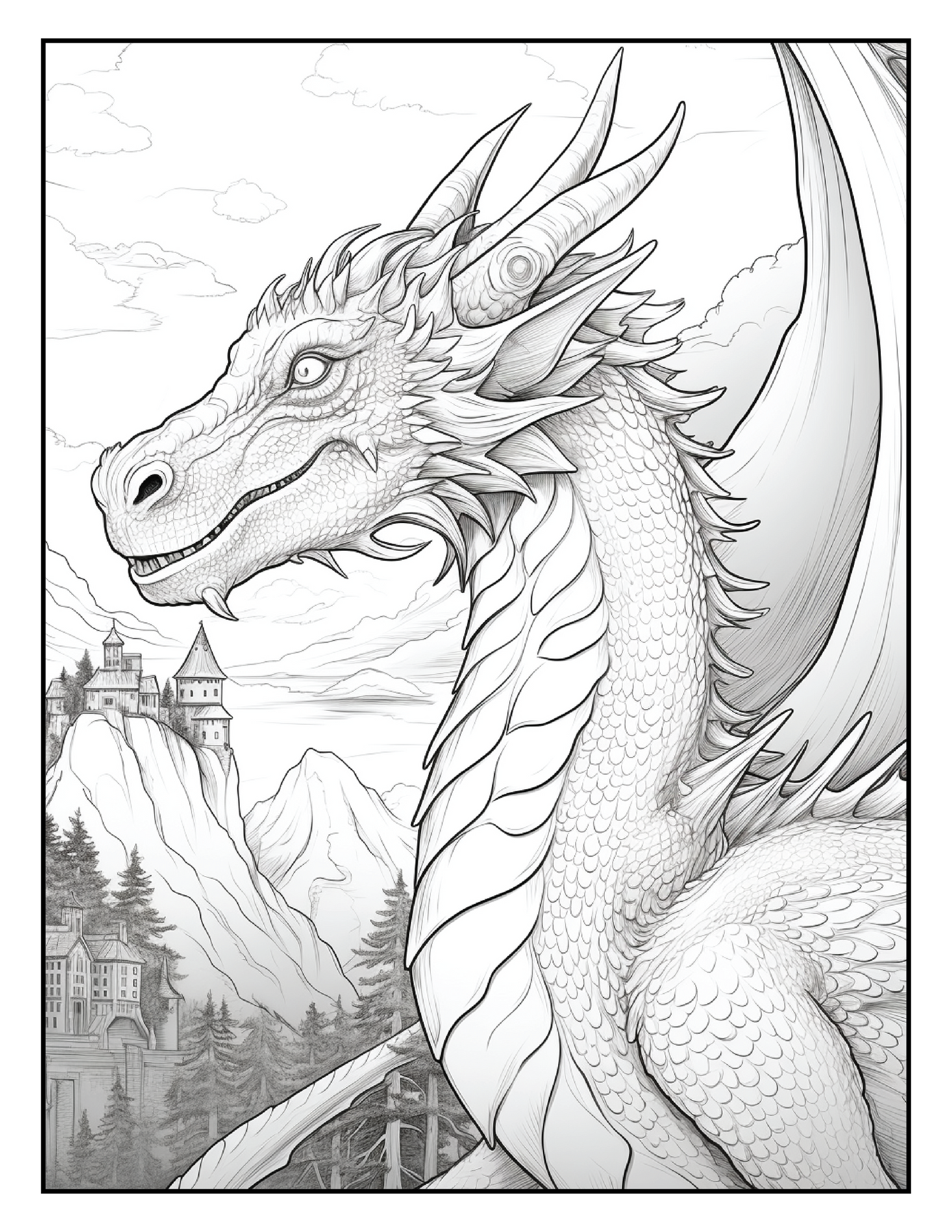 Mythical Fantasy Dragon Coloring Pages – Unleash Your Creativity with Legendary Beasts!