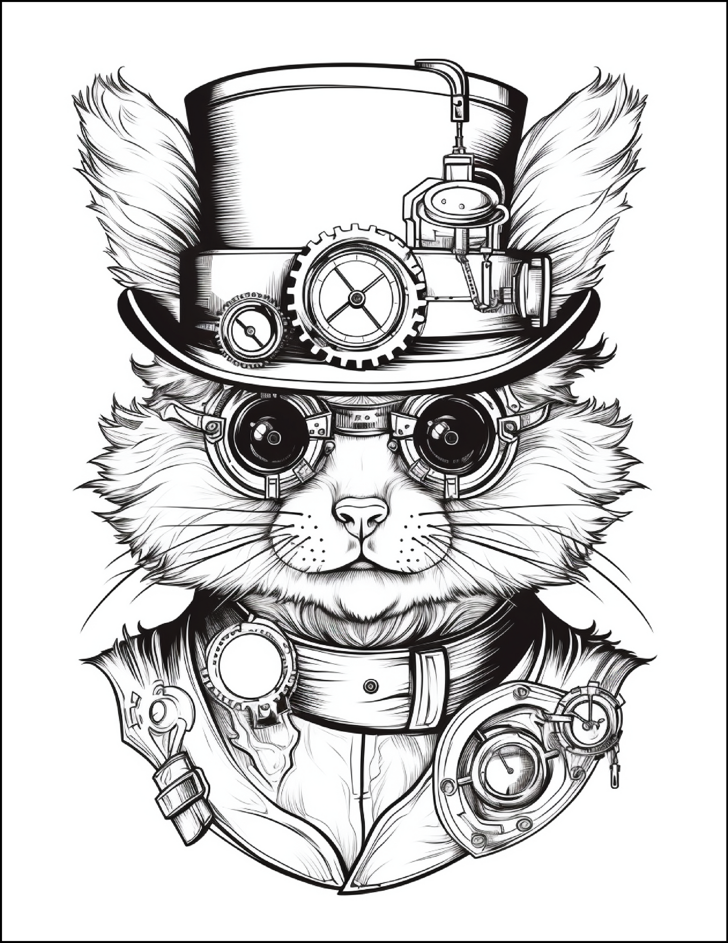 200 Steampunk Animals Coloring Pages – A Mechanical Wonderland of Creativity!