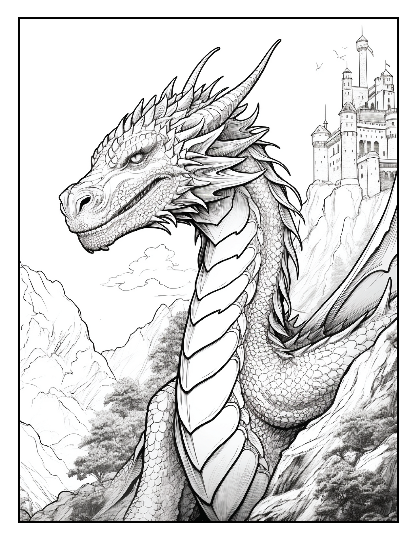 Mythical Fantasy Dragon Coloring Pages – Unleash Your Creativity with Legendary Beasts!