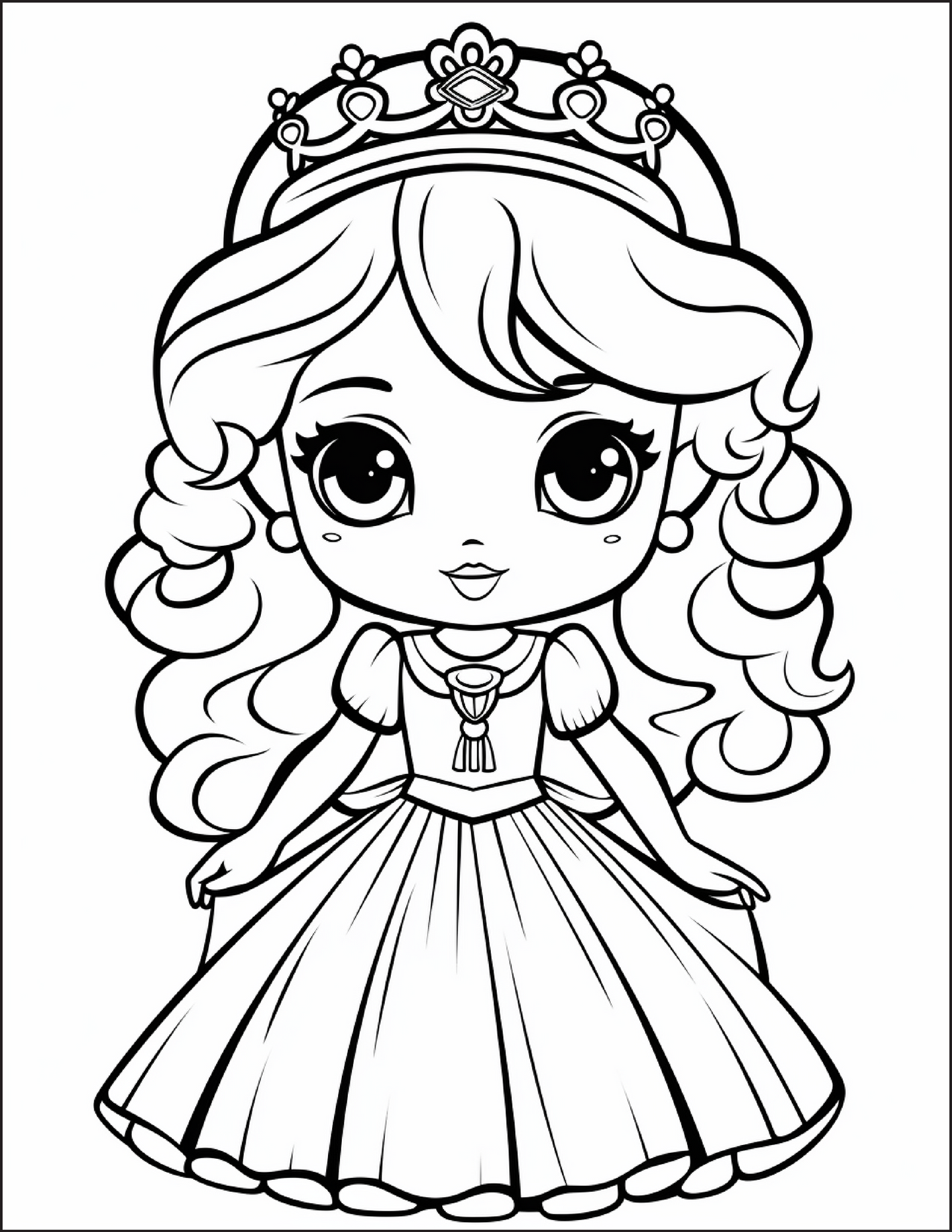 200 Cute Princess Coloring Pages – A Magical Adventure Awaits!