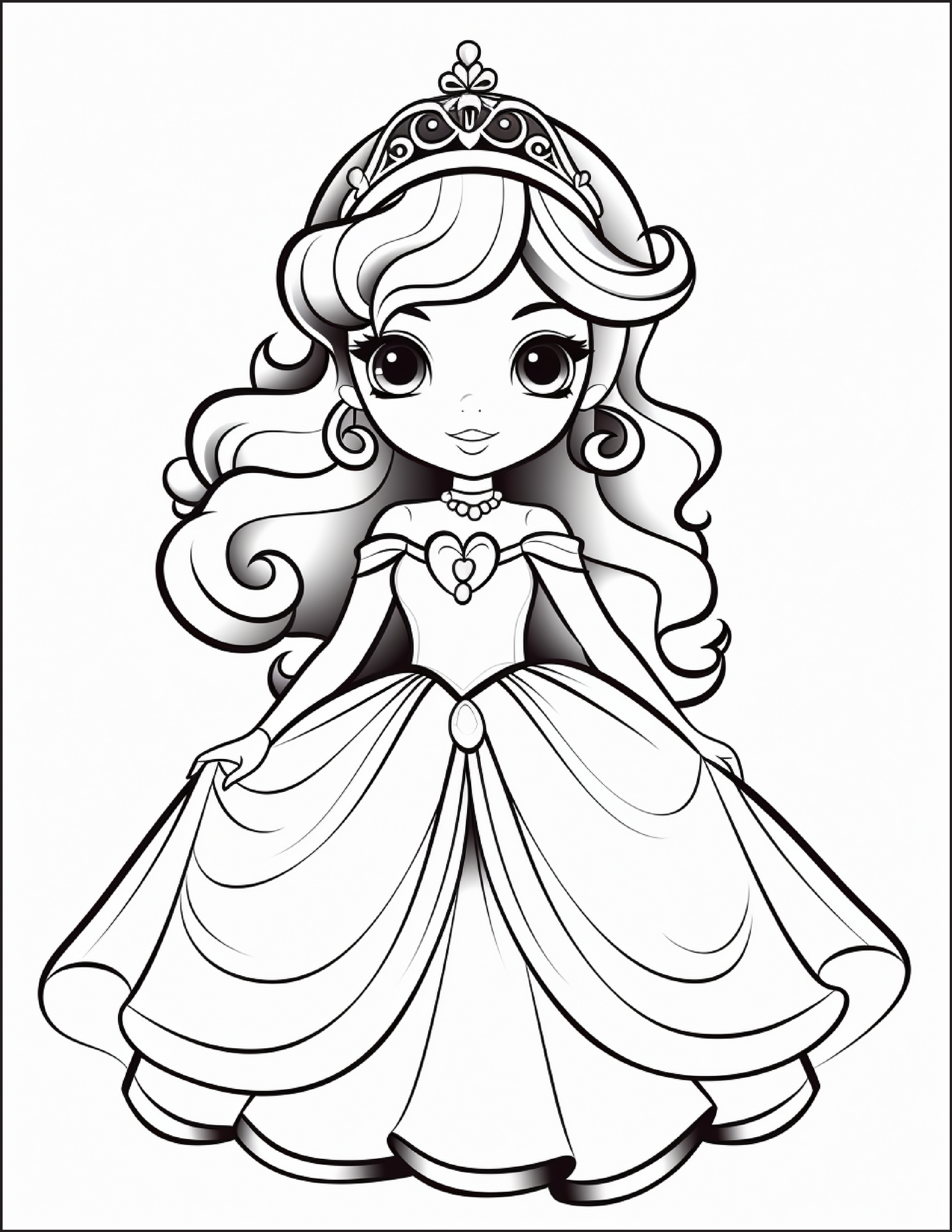 200 Cute Princess Coloring Pages – A Magical Adventure Awaits!