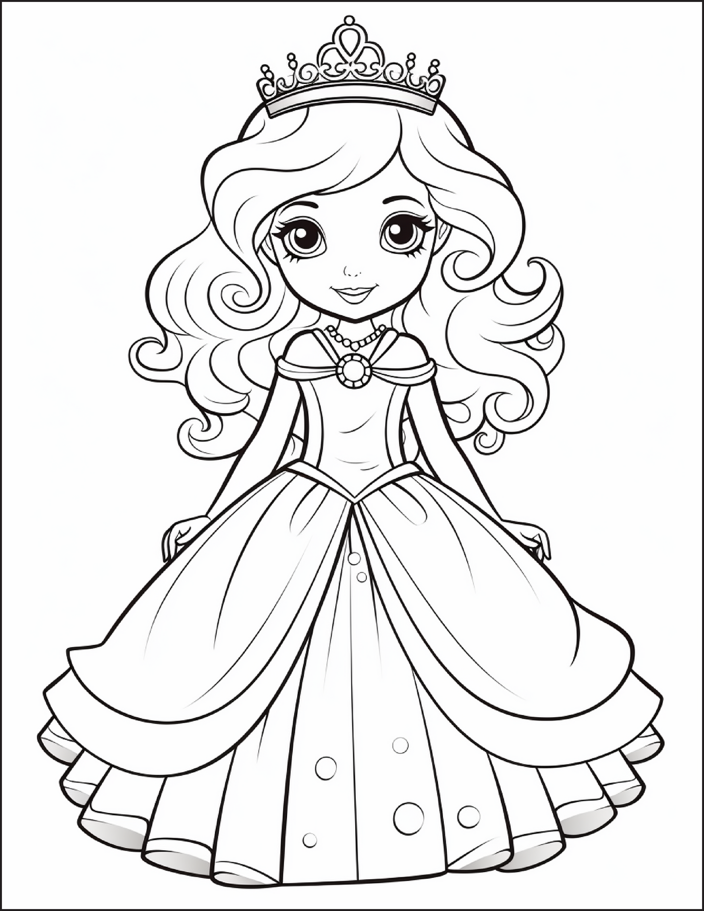 200 Cute Princess Coloring Pages – A Magical Adventure Awaits!